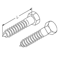 Chatsworth Products 3/8-7 Hex Lag Screw