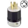 30 AMP, 120/208V, Black Nylon Non-Grounding Locking Plug
