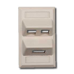 Hubbell 2 Port Angled Face Plates