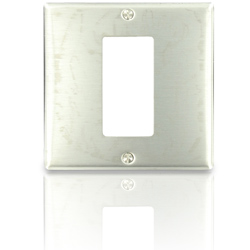 Leviton 2-Gang 1-Decora Centered Device Receptacle Wallplate