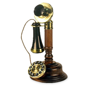 Golden Eagle Novelty Wooden Candlestick Phone