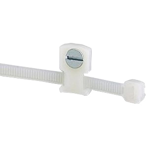Nylon Low Profile Cable Tie Mount with No. 5 (M3) Countersunk Screw