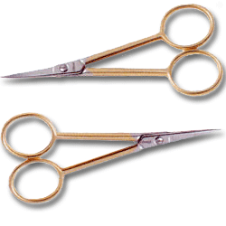 Clauss GOLD-LINE Embroidery Scissors with Straight and Curved Blades