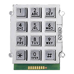 Ceeco Alphanumeric Keypad Equipped with 8 Pin Header