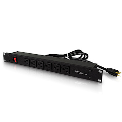 Legrand - Wiremold Rack Mount Plug-In Outlet Center with Six 15 Amp Front Outlets