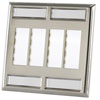 TracJack 8-Port Dual Gang Stainless Steel Faceplate