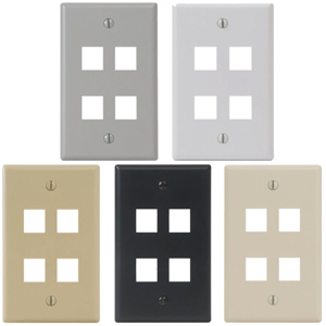 ICC 4 Port 1 Gang Faceplate