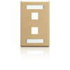 Single Gang 2 Port Faceplate With Station ID