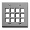 12-Port 2-Gang Faceplate