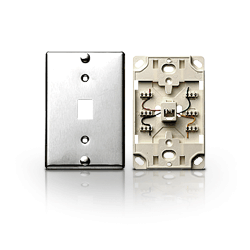 Hubbell NETSELECT Telephone Wall Jack with Quick Connect