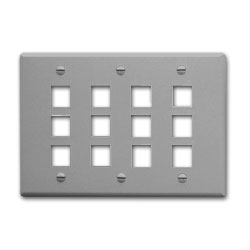 ICC Triple Gang Faceplate - 12 Port