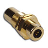 Bulk Connector, RCA F/F Coupler, Gold, 3/8