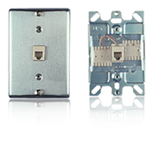 Allen Tel Stainless Steel Wall Phone Jack - 110 Termination