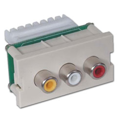 Hubbell RCA Composite Video with Left / Right Audio to 110 Termination Module