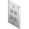 4-Port 1-Gang Flat Faceplate (Package of 25)