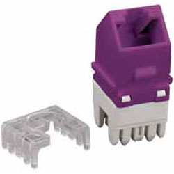 Allen Tel Cat 6 Angled E-Z Jack, Purple