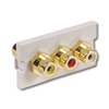 Infin-e-Station Module - 3 RCA Audio/Video Feed-Through Gold F/F