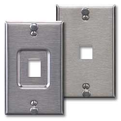 Leviton QuickPort Stainless Steel Wallphone Wallplate