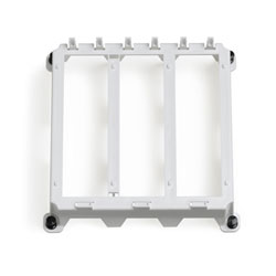 Leviton Plastic Mounting Half Width Bracket-ABS White Plastic-3 Single Bays