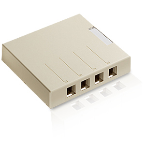 Leviton Surface Mount Box for Shielded Connectors 4 Port