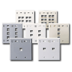 Leviton QuickPort Dual-Gang Wallplate with Designation ID Windows