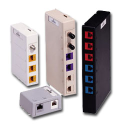 Leviton QuickPort 1, 2, 4, 6 and 12 Port Surface Mount Housing