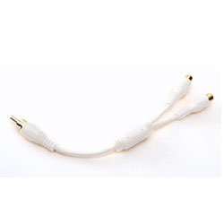 Legrand - On-Q 1' White RCA to RCA Y Splitter Cable for Audio