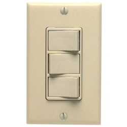 Leviton Triple Rocker Switch with Grounding Lead