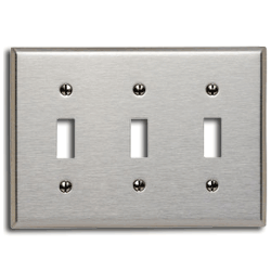 Leviton 3-Gang, 3-Toggle Device Switch Wallplate, Oversized