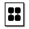 2-Gang, 2-Duplex Oversized Stainless Steel Faceplate