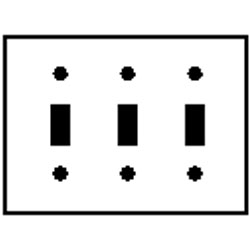 Leviton 3-Gang 3-Toggle Midway Faceplate