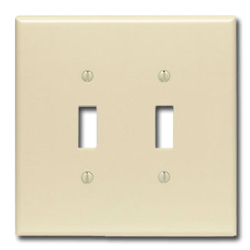 Leviton 2-Gang 1-Toggle Oversized Thermoset Wallplate