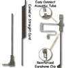 RECON Series Earphone Acoustic Tube Style with Right Angle Connector