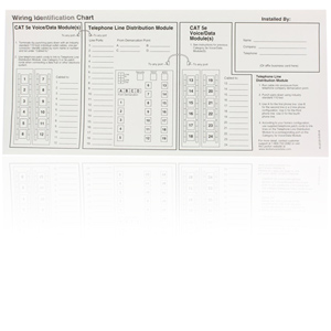 Leviton Replacement Port ID Wiring Identification Chart Labels for 18P