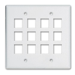 Legrand - On-Q 2-Gang, 12-Port Wall Plate