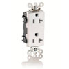 Lev-Lok Decora Plus 20 Amp Hospital Grade Straight Blade Duplex Receptacle