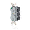 Lev-Lok Modular 20 Amp Hospital Grade Wide Body Duplex Receptacle