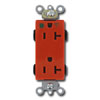 Lev-Lok Decora 20 Amp Hospital Grade Straight Blade Isolated Ground Duplex Receptacle