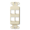QuickPort Decora Multimedia Insert - 4 Port
