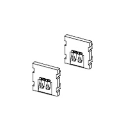 Leviton Dulplex ST or FC Coupling 45 Degree Exit, SM/MM (2 Units High)