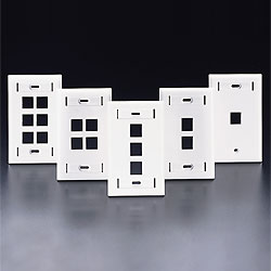 Leviton QuickPort Single-Gang Wallplates with Designation ID