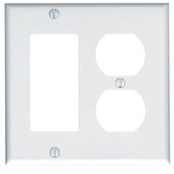 Leviton Stainless Steel Combination 2 Gang Wallplate (1 Duplex/1 Decora/GFCI)