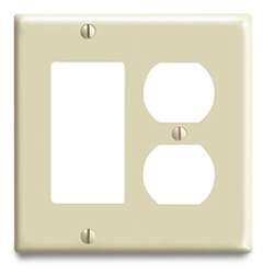 Leviton Urea Combination 2 Gang Wallplate (1 Duplex/1 Decora/GFCI)