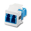 QuickPort Duplex LC Adapter, SM/MM, Zirconia Ceramic Sleeve