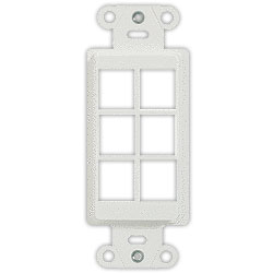 Legrand - On-Q 6-Port Decorator Outlet Strap