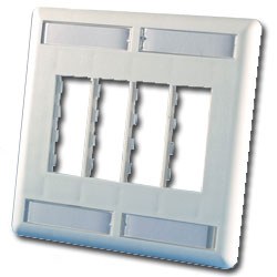 Legrand - Ortronics TracJack Eight-Port Dual Gang Plastic Faceplate