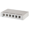 Surface Mount Box for Six Keystone Jacks or Modules