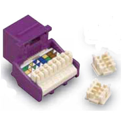 Allen Tel Cat 5e Jack, 8P8C, Purple