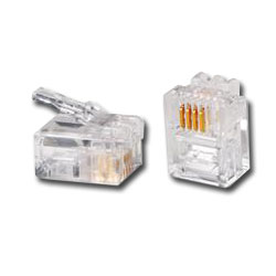 Allen Tel 4x6 Modular Plug for Flat 22/24 GA Solid Wire