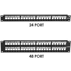Leviton QuickPort Patch Panel with Magnifying Lens Label Holder
